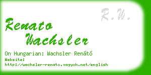renato wachsler business card